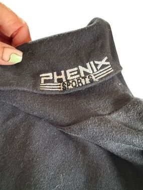 Phenix Sports Black Crewneck Top with Branded Neck Label